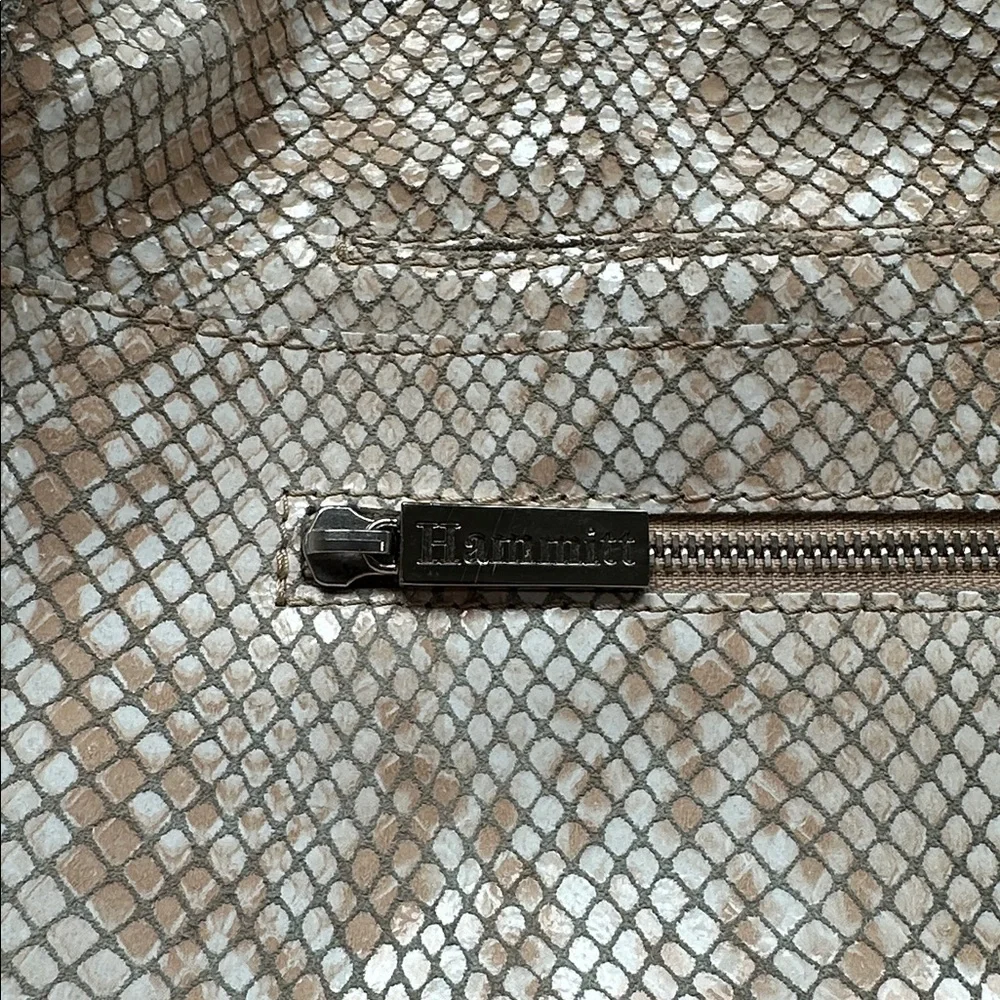 Hammitt Cream Snakeskin Textured Shoulder Bag - Picture 5 of 6